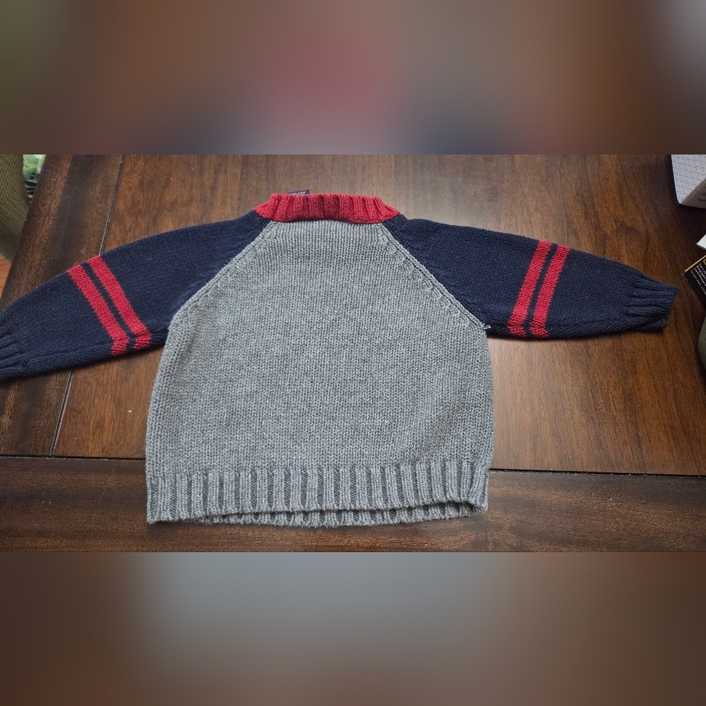 Faded Glory Red and Gray Knit Kids Sweater - Y2K - 24month - Picture 4 of 5
